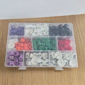 Hanger Sizers: Garment Markers, Clip On, Plastic XXS - 4XL